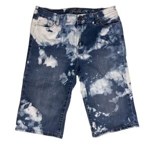 Buffalo David Bitton Evan X DIY Cloud Wash Blue Denim Bermuda Shorts 10 Festival